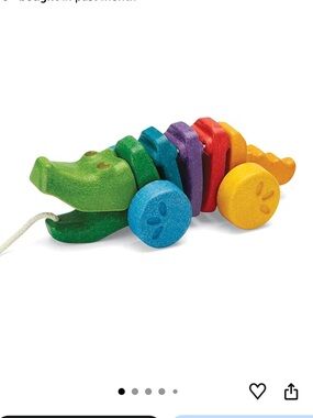 NWT Plan Toys alligator pull toy Plantoys